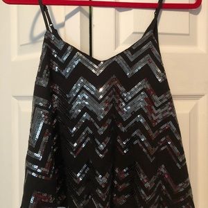 Deb chevron sequin tank top